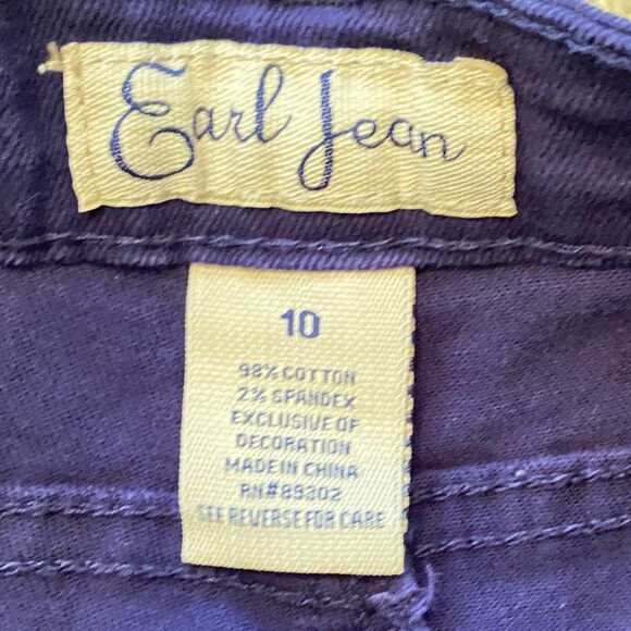 NEW Earl Jeans Straight Leg Mid Rise Size 10 (33x30) Vibrant Blue Denim Jeans - Picture 3 of 10